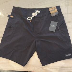 Seager Black Swim Shorts